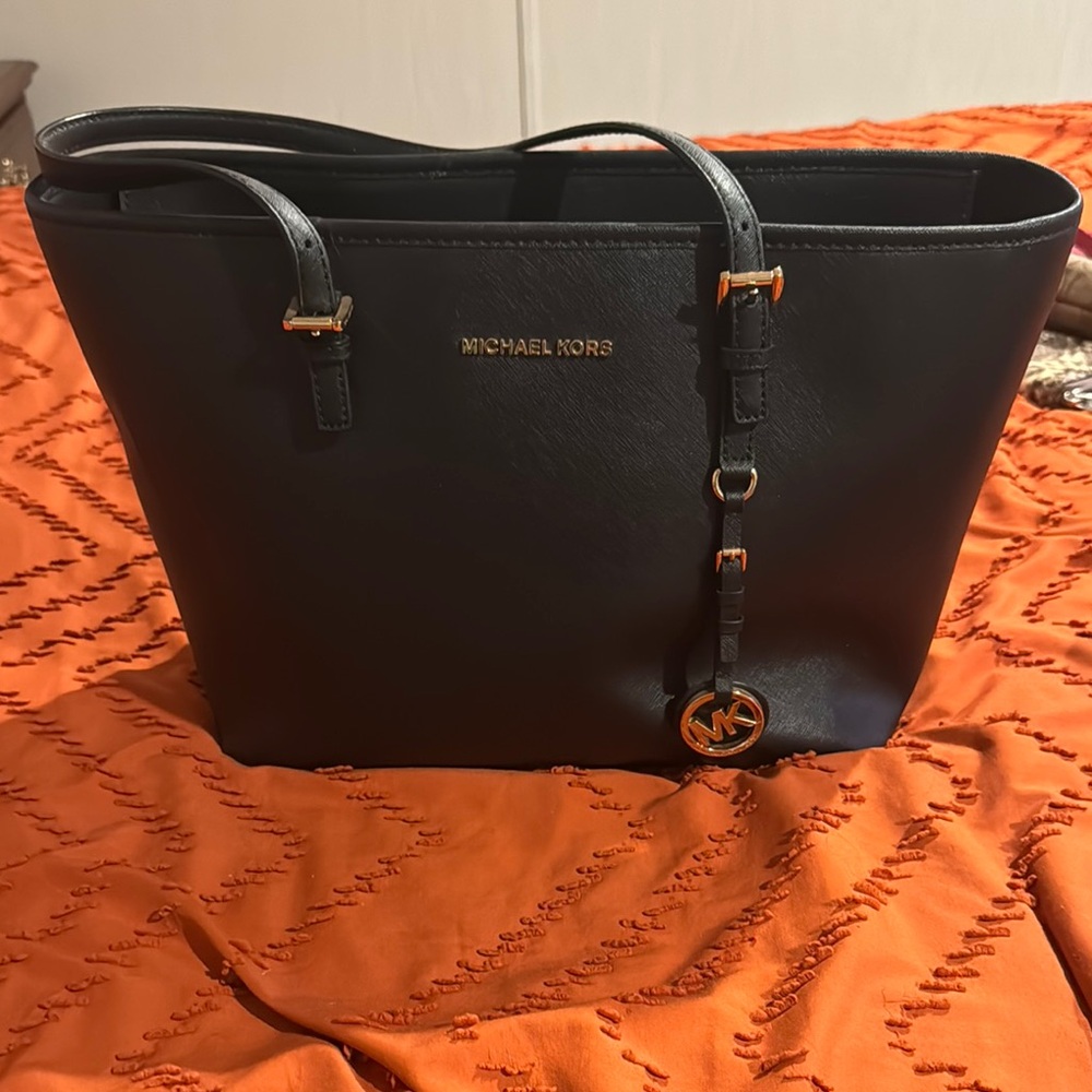 Michael Kors Black Leather Tote